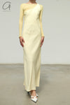 BASERANGE 24 Autumn and Winter One-shoulder Dress Portugal BAS-DROSD-VI-AU24-SFYH DROSD-VI Sofia Yellow